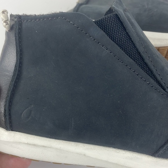 NEW Olukai Hawai'iloa Manu Hope Sneaker Boot Nubuck Leather Women Size 6 - Picture 14 of 16
